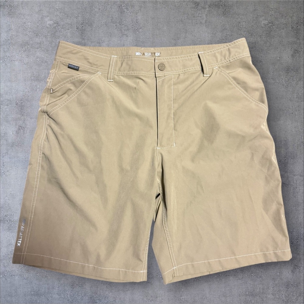Ariat Tek Shorts Mens 36 Khaki Outdoor Performance Gorpcore Hiking